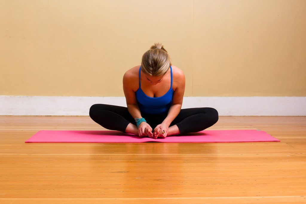 evening yoga - butterfly pose